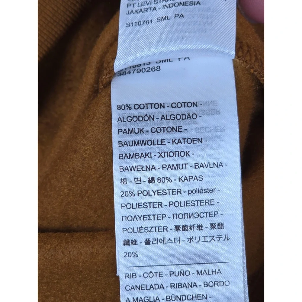 Levis Mens Relaxed Graphic Hoodie Brown‎ Pink Box Logo Size XS New